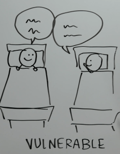 talking with roommate